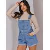 imageANRABESS Overalls for Women Denim Shorts Overalls 2025 Summer Casual Loose Fit Adjustable Rompers Jean jumpsuit Bib ShortallsWashed Blue