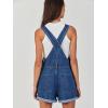 imageANRABESS Overalls for Women Denim Shorts Overalls 2025 Summer Casual Loose Fit Adjustable Rompers Jean jumpsuit Bib ShortallsWashed Deep Blue