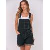 imageANRABESS Overalls for Women Denim Shorts Overalls 2025 Summer Casual Loose Fit Adjustable Rompers Jean jumpsuit Bib ShortallsWashed Deep Indigo