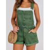 imageANRABESS Overalls for Women Denim Shorts Overalls 2025 Summer Casual Loose Fit Adjustable Rompers Jean jumpsuit Bib ShortallsWashed Green