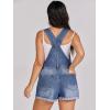 imageANRABESS Overalls for Women Denim Shorts Overalls 2025 Summer Casual Loose Fit Adjustable Rompers Jean jumpsuit Bib ShortallsWashed Navy Blue
