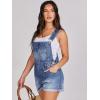 imageANRABESS Overalls for Women Denim Shorts Overalls 2025 Summer Casual Loose Fit Adjustable Rompers Jean jumpsuit Bib ShortallsWashed Navy Blue