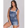 imageANRABESS Overalls for Women Denim Shorts Overalls 2025 Summer Casual Loose Fit Adjustable Rompers Jean jumpsuit Bib ShortallsWashed Navy Blue