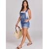 imageANRABESS Overalls for Women Denim Shorts Overalls 2025 Summer Casual Loose Fit Adjustable Rompers Jean jumpsuit Bib ShortallsWashed Navy Blue