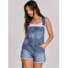 imageANRABESS Overalls for Women Denim Shorts Overalls 2025 Summer Casual Loose Fit Adjustable Rompers Jean jumpsuit Bib ShortallsWashed Navy Blue