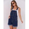 imageANRABESS Overalls for Women Denim Shorts Overalls 2025 Summer Casual Loose Fit Adjustable Rompers Jean jumpsuit Bib ShortallsWashed Nightfall Blue