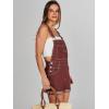 imageANRABESS Overalls for Women Denim Shorts Overalls 2025 Summer Casual Loose Fit Adjustable Rompers Jean jumpsuit Bib ShortallsWashed Red