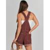 imageANRABESS Overalls for Women Denim Shorts Overalls 2025 Summer Casual Loose Fit Adjustable Rompers Jean jumpsuit Bib ShortallsWashed Red