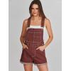 imageANRABESS Overalls for Women Denim Shorts Overalls 2025 Summer Casual Loose Fit Adjustable Rompers Jean jumpsuit Bib ShortallsWashed Red