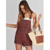 imageANRABESS Overalls for Women Denim Shorts Overalls 2025 Summer Casual Loose Fit Adjustable Rompers Jean jumpsuit Bib ShortallsWashed Red