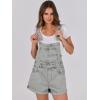 imageANRABESS Overalls for Women Denim Shorts Overalls 2025 Summer Casual Loose Fit Adjustable Rompers Jean jumpsuit Bib ShortallsWashed Retro Gray Blue