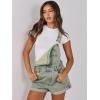 imageANRABESS Overalls for Women Denim Shorts Overalls 2025 Summer Casual Loose Fit Adjustable Rompers Jean jumpsuit Bib ShortallsWashed Retro Yellow Blue