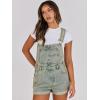 imageANRABESS Overalls for Women Denim Shorts Overalls 2025 Summer Casual Loose Fit Adjustable Rompers Jean jumpsuit Bib ShortallsWashed Retro Yellow Blue