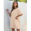 imageANRABESS Women Summer Oversized TShirt Tee Romper Casual Baggy Short Sleeve Overall Athletic Workout Jumpsuit Trendy OutfitsApricot