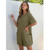 imageANRABESS Women Summer Oversized TShirt Tee Romper Casual Baggy Short Sleeve Overall Athletic Workout Jumpsuit Trendy OutfitsArmy Green