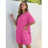imageANRABESS Women Summer Oversized TShirt Tee Romper Casual Baggy Short Sleeve Overall Athletic Workout Jumpsuit Trendy OutfitsHot Pink