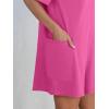 imageANRABESS Women Summer Oversized TShirt Tee Romper Casual Baggy Short Sleeve Overall Athletic Workout Jumpsuit Trendy OutfitsHot Pink