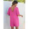 imageANRABESS Women Summer Oversized TShirt Tee Romper Casual Baggy Short Sleeve Overall Athletic Workout Jumpsuit Trendy OutfitsHot Pink