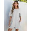 imageANRABESS Women Summer Oversized TShirt Tee Romper Casual Baggy Short Sleeve Overall Athletic Workout Jumpsuit Trendy OutfitsLight Grey