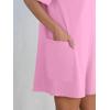 imageANRABESS Women Summer Oversized TShirt Tee Romper Casual Baggy Short Sleeve Overall Athletic Workout Jumpsuit Trendy OutfitsLight Pink