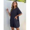 imageANRABESS Women Summer Oversized TShirt Tee Romper Casual Baggy Short Sleeve Overall Athletic Workout Jumpsuit Trendy OutfitsNavy Blue