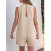 imageANRABESS Womens Romper Casual Loose Sleeveless 2025 Summer One Piece Outfit Crewneck Short Jumpsuit Overall Outfits ampamp PocketsApricot
