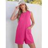 imageANRABESS Womens Romper Casual Loose Sleeveless 2025 Summer One Piece Outfit Crewneck Short Jumpsuit Overall Outfits ampamp PocketsRose
