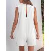 imageANRABESS Womens Romper Casual Loose Sleeveless 2025 Summer One Piece Outfit Crewneck Short Jumpsuit Overall Outfits ampamp PocketsWhite