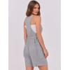 imageANRABESS Womens Summer Casual Sleeveless Rompers Short Overalls Loose Back Adjustable Jumpsuit Pockets 2025 Vacation OutfitsGrey
