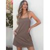 imageANRABESS Womens Tennis Dress 2025 Trendy Summer Casual Loose Athletic Workout Exercise Golf Mini Romper Dress Built in ShortsCoffee