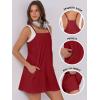 imageANRABESS Womens Tennis Dress 2025 Trendy Summer Casual Loose Athletic Workout Exercise Golf Mini Romper Dress Built in ShortsDeep Red