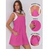 imageANRABESS Womens Tennis Dress 2025 Trendy Summer Casual Loose Athletic Workout Exercise Golf Mini Romper Dress Built in ShortsHot Pink