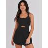 imageCaracilia Womens Workout Athletic Romper Summer Sets Short Jumpsuits Onesie Running Outfits Exercise Gym 2025 Trendy ClothesBlack