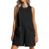 imageANRABESS Womens Romper Casual Loose Sleeveless 2025 Summer One Piece Outfit Crewneck Short Jumpsuit Overall Outfits ampamp PocketsBlack