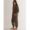 imageANRABESS Jumpsuits for Women 2024 Fall Long Sleeve Casual Loose Fit Romper Lounge One Piece Pajamas Outfits JumperBrown