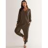 imageANRABESS Jumpsuits for Women 2024 Fall Long Sleeve Casual Loose Fit Romper Lounge One Piece Pajamas Outfits JumperBrown