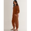 imageANRABESS Jumpsuits for Women 2024 Fall Long Sleeve Casual Loose Fit Romper Lounge One Piece Pajamas Outfits JumperBurnt Orange
