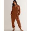 imageANRABESS Jumpsuits for Women 2024 Fall Long Sleeve Casual Loose Fit Romper Lounge One Piece Pajamas Outfits JumperBurnt Orange