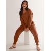 imageANRABESS Jumpsuits for Women 2024 Fall Long Sleeve Casual Loose Fit Romper Lounge One Piece Pajamas Outfits JumperBurnt Orange