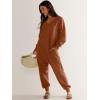 imageANRABESS Jumpsuits for Women 2024 Fall Long Sleeve Casual Loose Fit Romper Lounge One Piece Pajamas Outfits JumperBurnt Orange