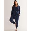 imageANRABESS Jumpsuits for Women 2024 Fall Long Sleeve Casual Loose Fit Romper Lounge One Piece Pajamas Outfits JumperDeep Blue