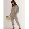 imageANRABESS Jumpsuits for Women 2024 Fall Long Sleeve Casual Loose Fit Romper Lounge One Piece Pajamas Outfits JumperGrey Beige