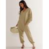 imageANRABESS Jumpsuits for Women 2024 Fall Long Sleeve Casual Loose Fit Romper Lounge One Piece Pajamas Outfits JumperKhaki