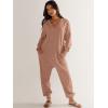 imageANRABESS Jumpsuits for Women 2024 Fall Long Sleeve Casual Loose Fit Romper Lounge One Piece Pajamas Outfits JumperOrange Pink