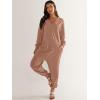 imageANRABESS Jumpsuits for Women 2024 Fall Long Sleeve Casual Loose Fit Romper Lounge One Piece Pajamas Outfits JumperOrange Pink
