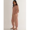 imageANRABESS Jumpsuits for Women 2024 Fall Long Sleeve Casual Loose Fit Romper Lounge One Piece Pajamas Outfits JumperOrange Pink