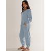 imageANRABESS Jumpsuits for Women 2024 Fall Long Sleeve Casual Loose Fit Romper Lounge One Piece Pajamas Outfits JumperSky