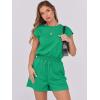 imageANRABESS Rompers for Women Summer 2025 Casual Cap Sleeve Crewneck Drawstring One Piece Jumpsuit Outfits with PocketsGreen