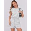 imageANRABESS Rompers for Women Summer 2025 Casual Cap Sleeve Crewneck Drawstring One Piece Jumpsuit Outfits with PocketsLight Grey