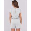imageANRABESS Rompers for Women Summer 2025 Casual Cap Sleeve Crewneck Drawstring One Piece Jumpsuit Outfits with PocketsLight Grey